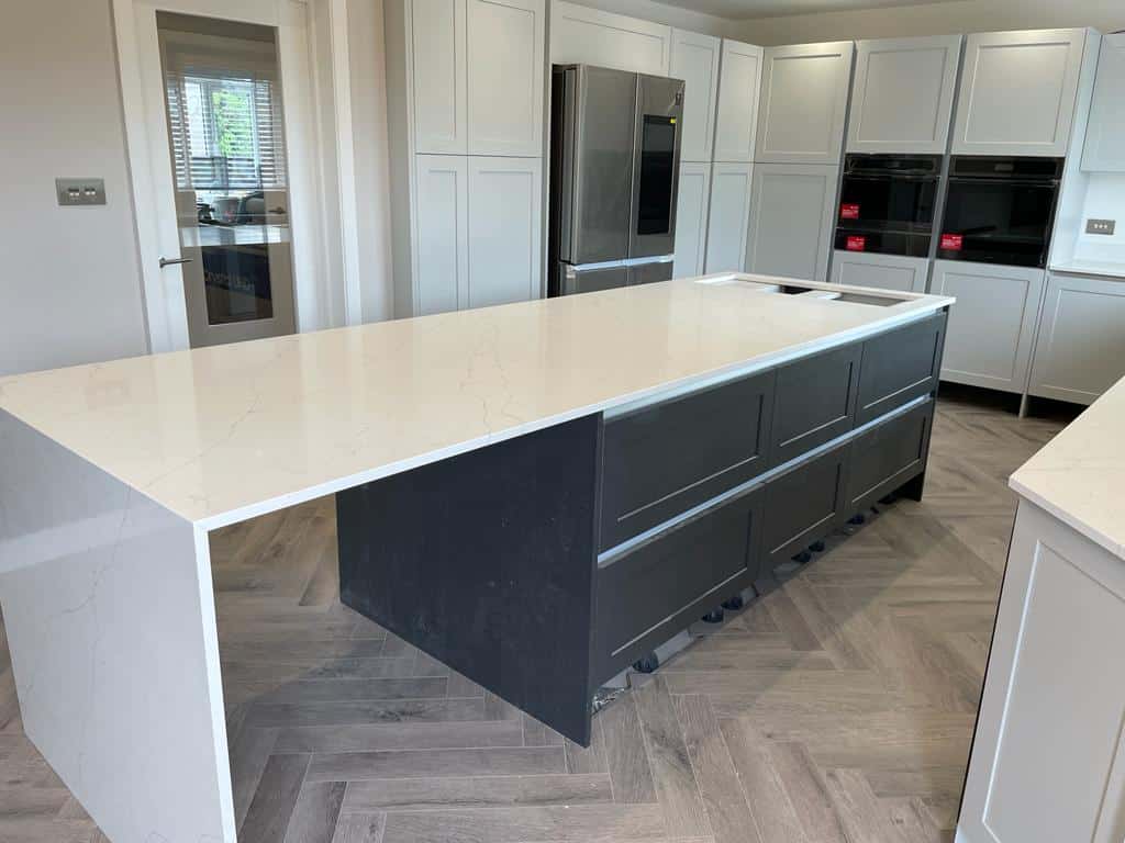 Long White Kitchen Island