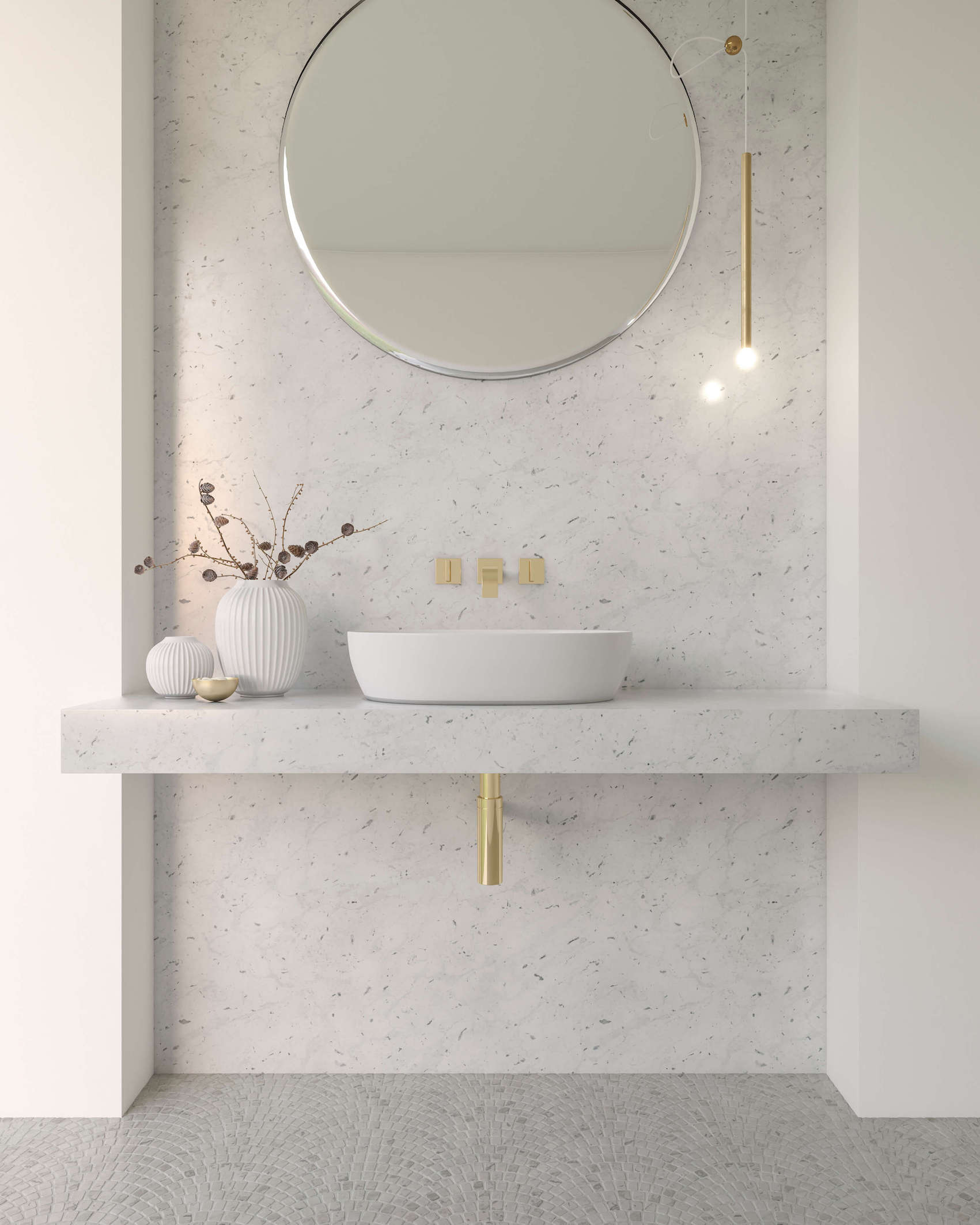 quartz stone bathroom worktop