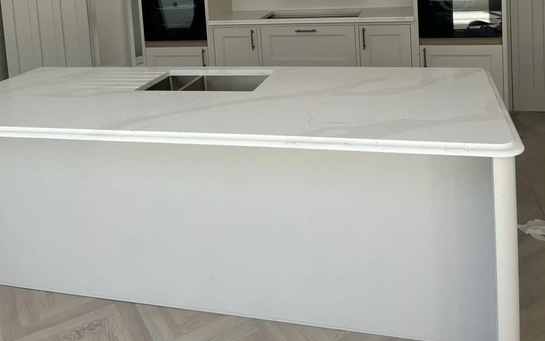 Calacatta Gold island with OG edge