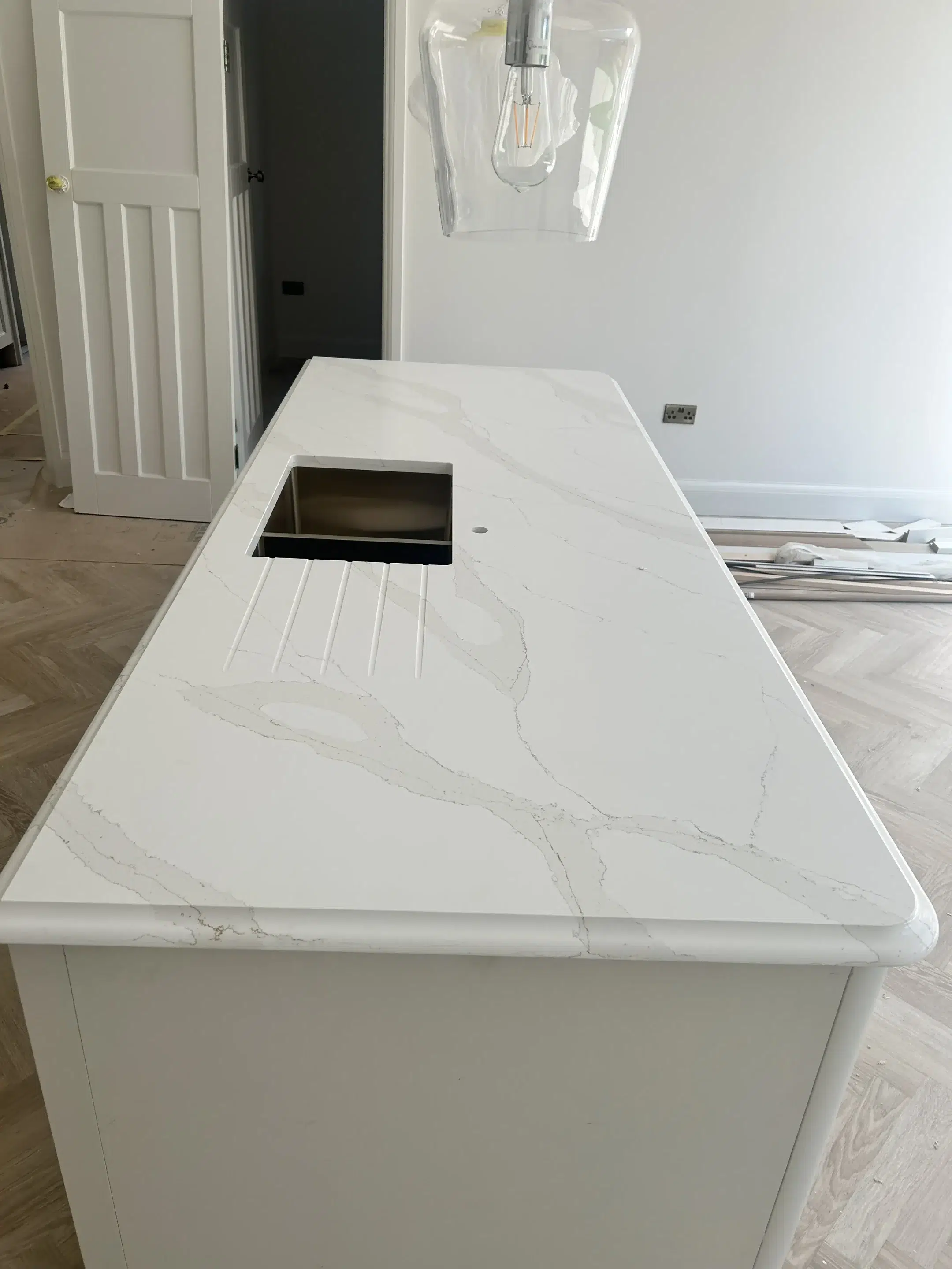 30mmm Calacatta Gold island with OG edge detail.1 (2) 30mmm Calacatta Gold island with OG edge